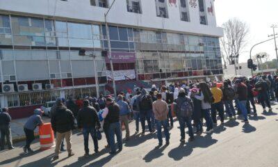 Manifestantes cooperativa cruz azul avenida madero